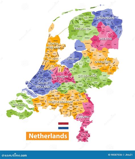 The Netherlands: Provinces, Cities, Municipalities  .